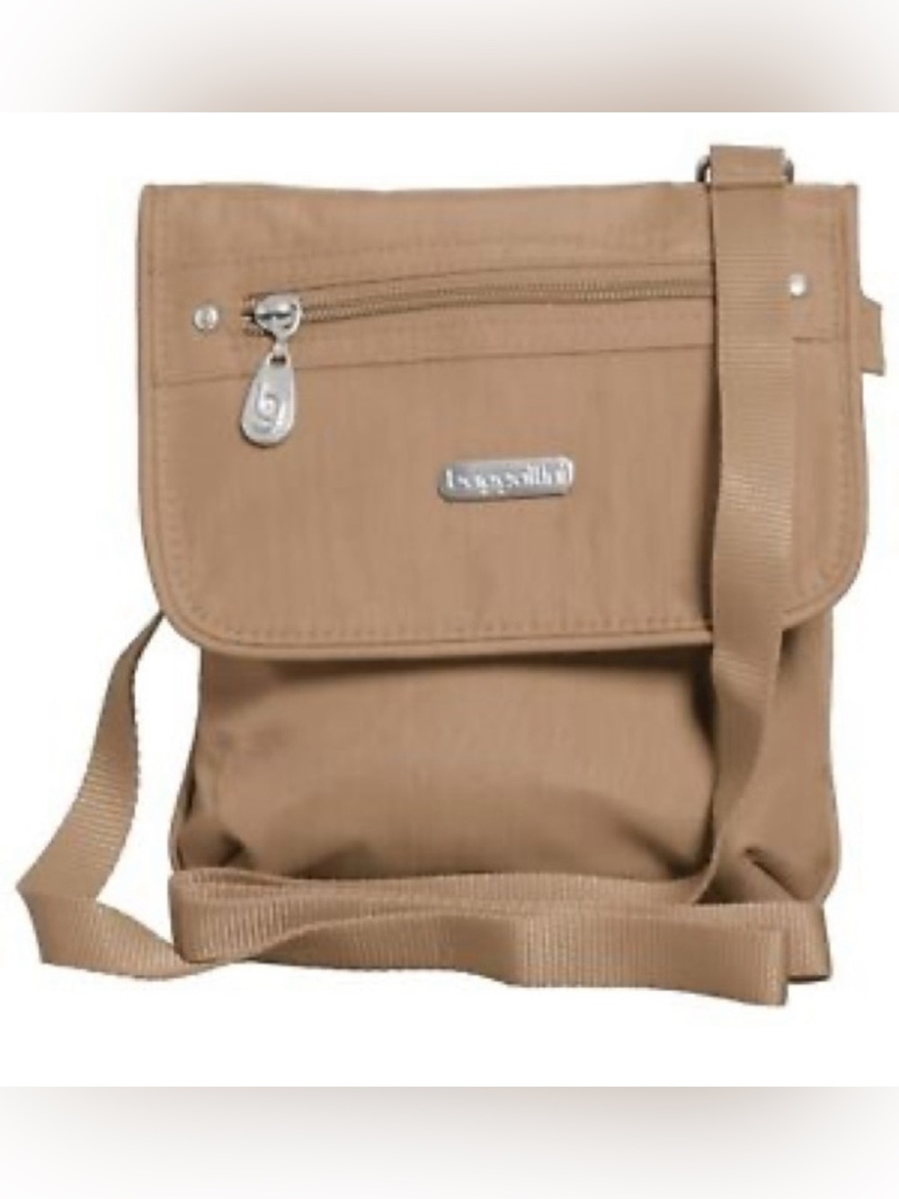 NWOT Baggallini Tan Crossbody Bag Out and About Travel Bag